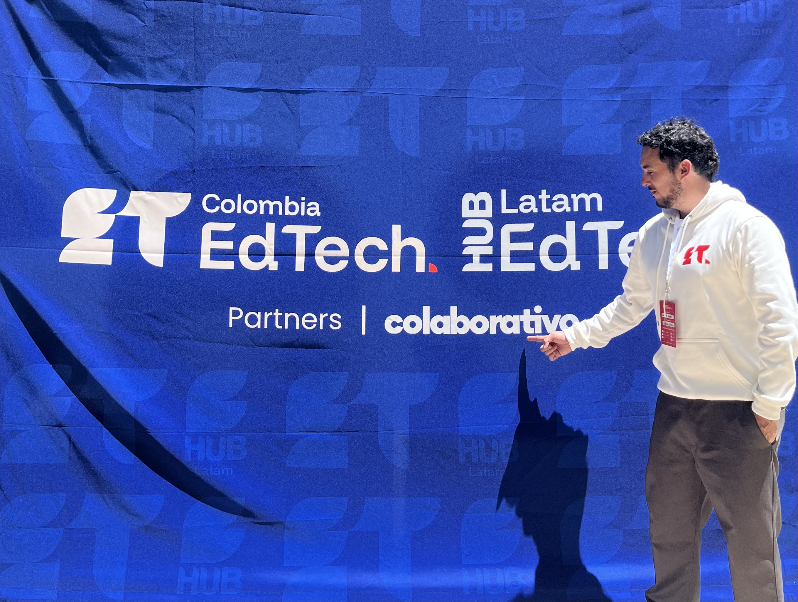 Andy Mendez junto al backing de Colombia EdTech y EdTech Hub Latam, partners de Colaborativo