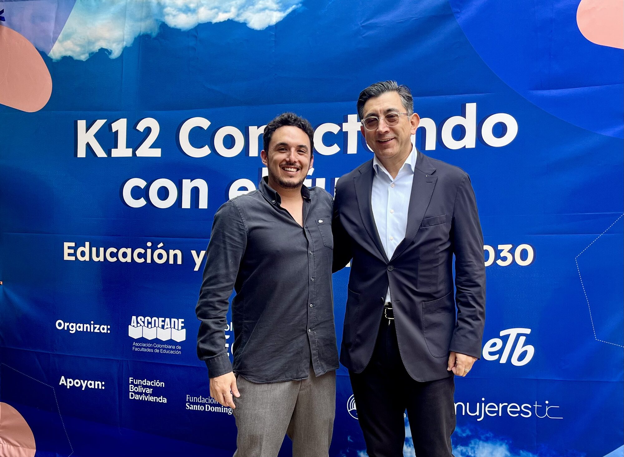Andy Mendez con Diego Molano, Presidente de ETB y Cofundador de Colombia Edtech